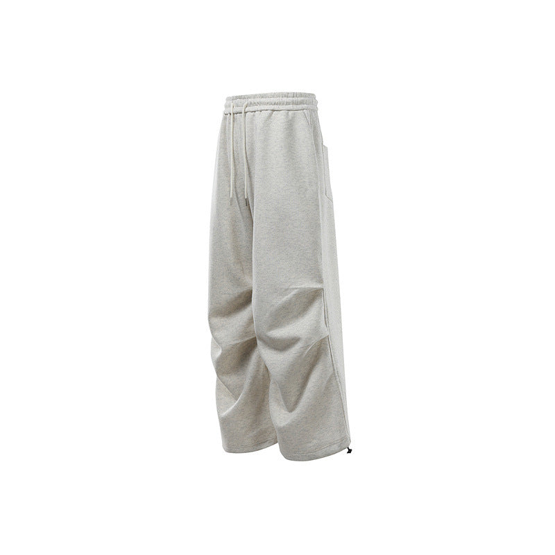 Unisex Weite Sweat-Cargohose mit Ebenenpasse, elastischem Kordelbund und verstellbarem Saum Echoarchiv