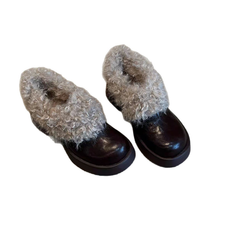 Damen Schicke und praktische Stiefeletten mit Kunstpelz Echo Archiv