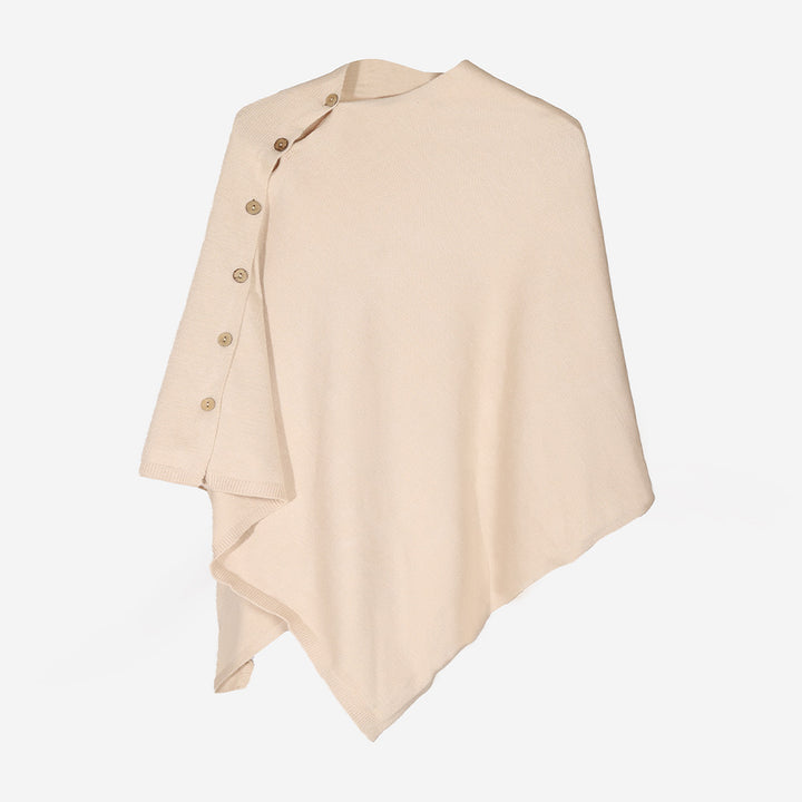Damen Oversize-Orientalischer Jacquard-Überwurf mit Paisley‑Medaillon und Zierstich – Avérine