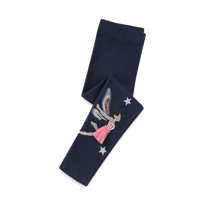 Mädchen Leggings mit glitzernden Feen- und Schmetterlingsapplikationen Echo Archiv