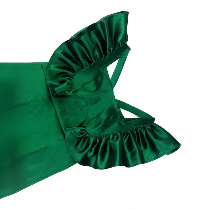 Damen Elegantes Maxikleid mit voluminösen Rüschenärmeln Echo Archiv
