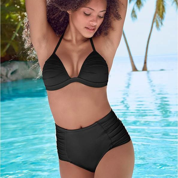 Damen Hochtaillierter Bikini mit femininem Rüschendesign Echo Archiv