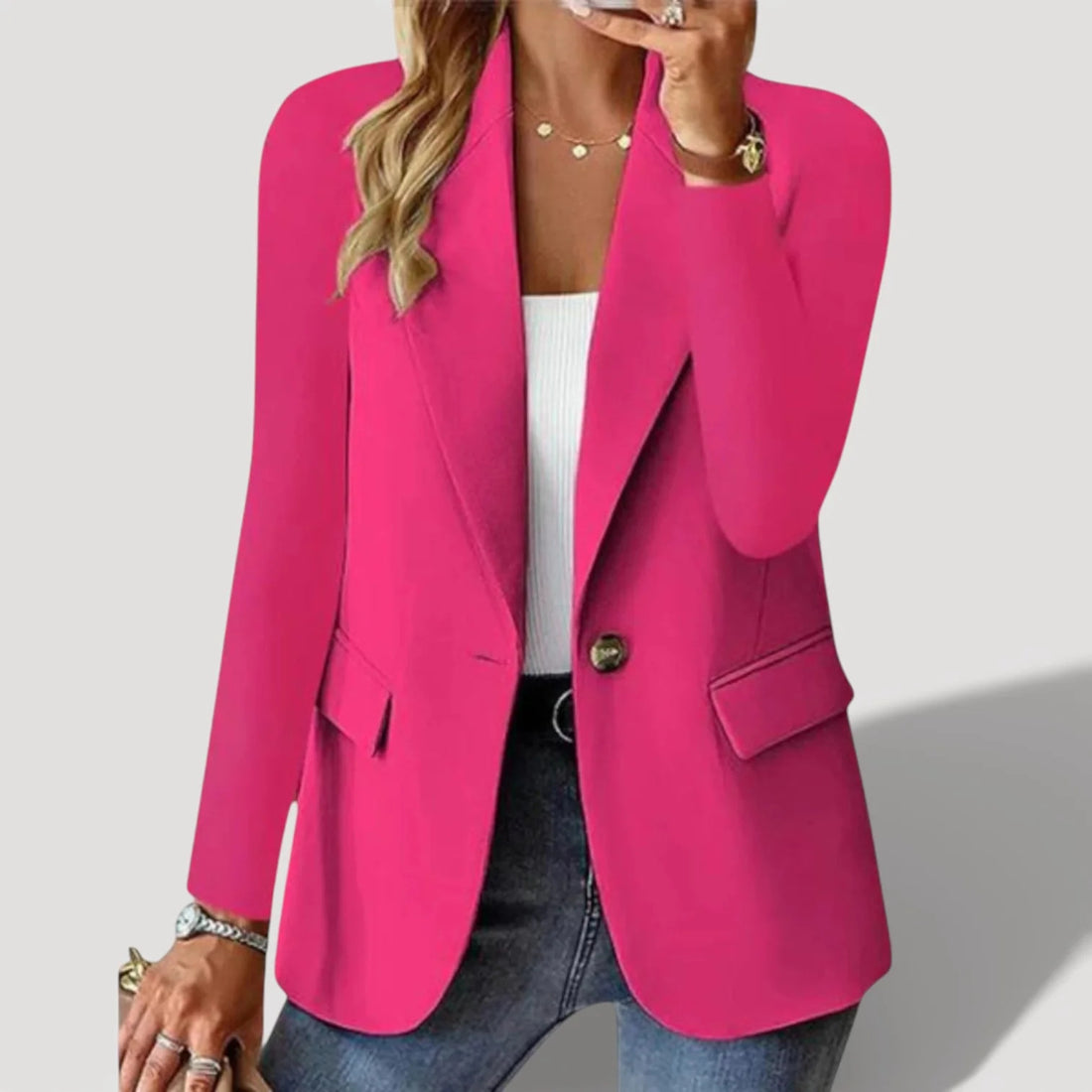 Damen elegante und bequeme Blazerjacke – Valéne