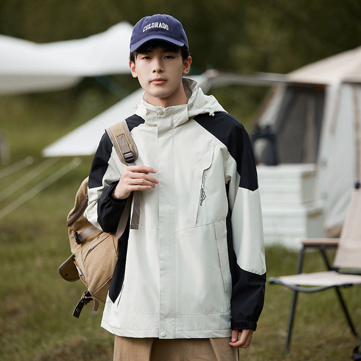 Damen zweilagige wasserdichte Outdoor‑Jacke mit Kapuze, atmungsaktiver Membran und verstellbarer Taille Echoarchiv