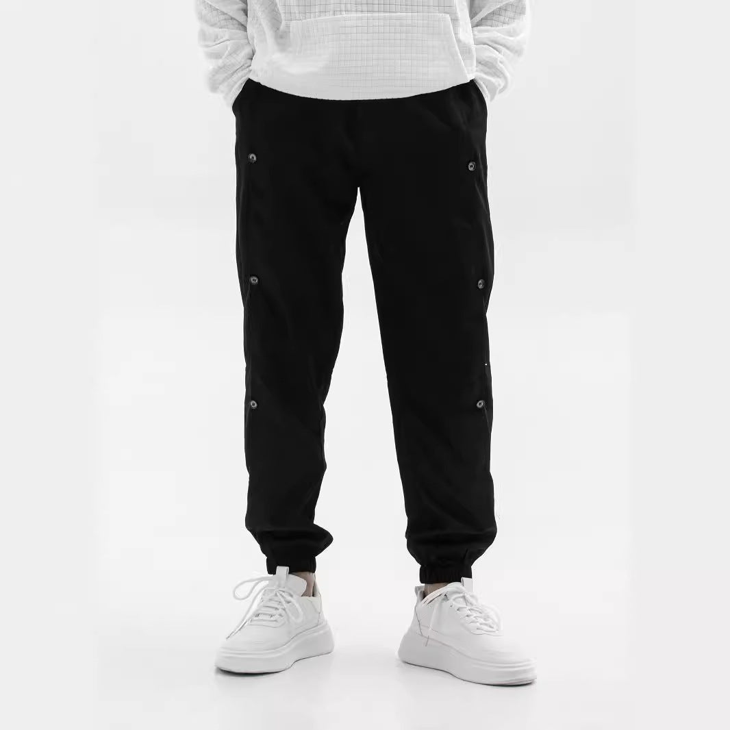 Herren Stylische Cargo-Hose mit praktischen Knöpfen und elastischem Bund Echoarchiv