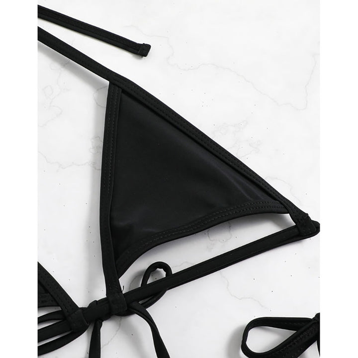 Damen Triangel-Bikini-Set mit geflochtenem Höschen und verstellbaren Trägern Echo Archiv