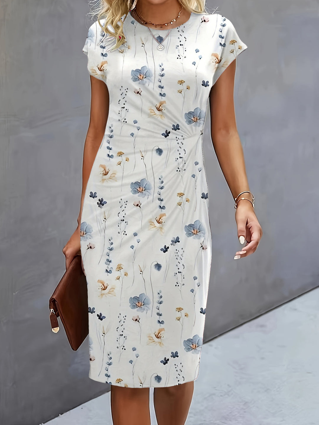 Damen elegantes Wickelkleid mit figurbetontem Design und feinem Jersey-Material Echo Archiv