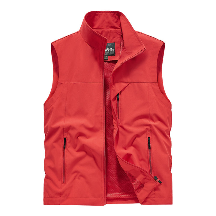 Herren Atmungsaktive Softshell-Outdoorweste mit Mesh‑Innenfutter und Reißverschlusstaschen – Marzano