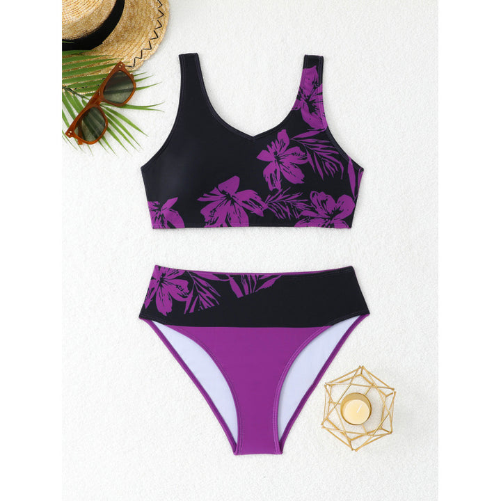 Damen Bikini-Set mit hohem Bund und floralem Muster Echo Archiv