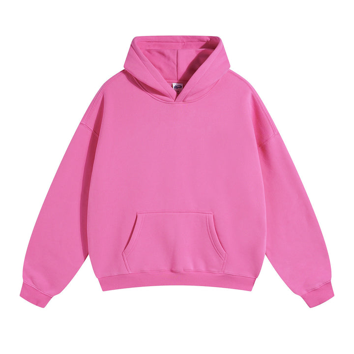 Unisex weit geschnittener Kapuzenpullover mit tiefer Schulterpartie, Kängurutasche und gerippten Bündchen Echo Archiv