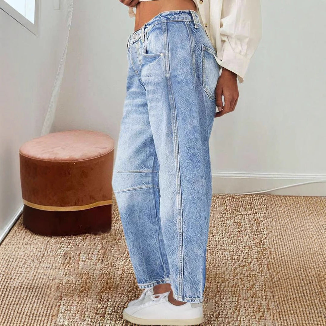 Damen Weite JEchoarchivns im lässigen Vintage-Stil mit hochwertigen Details Echoarchiv