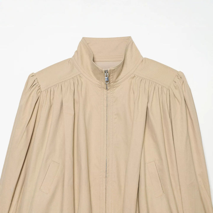 Damen Kurzjacke mit Stehkragen, gerafften Schultern und durchgehendem Reißverschluss Echo Archiv