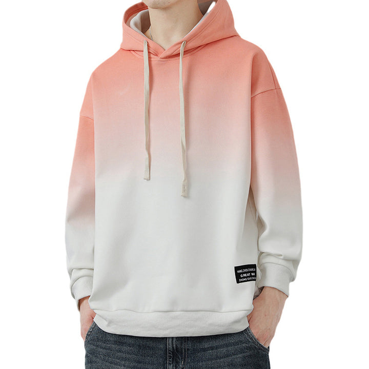 Herren lässiger Kapuzenpullover mit Farbverlauf Echoarchiv