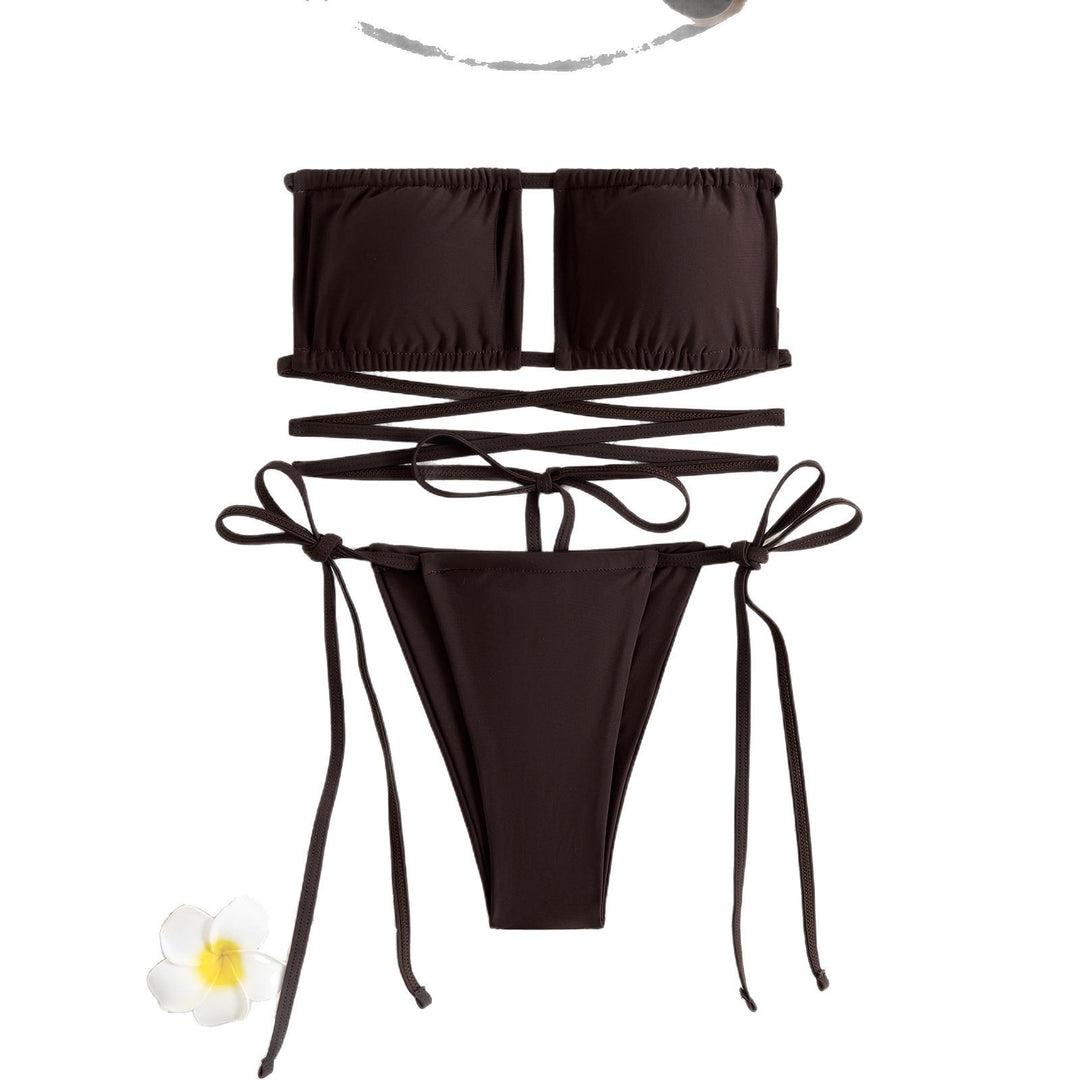 Damen Bandeau-Bikini-Set mit modischem Wickel-Design Echo Archiv