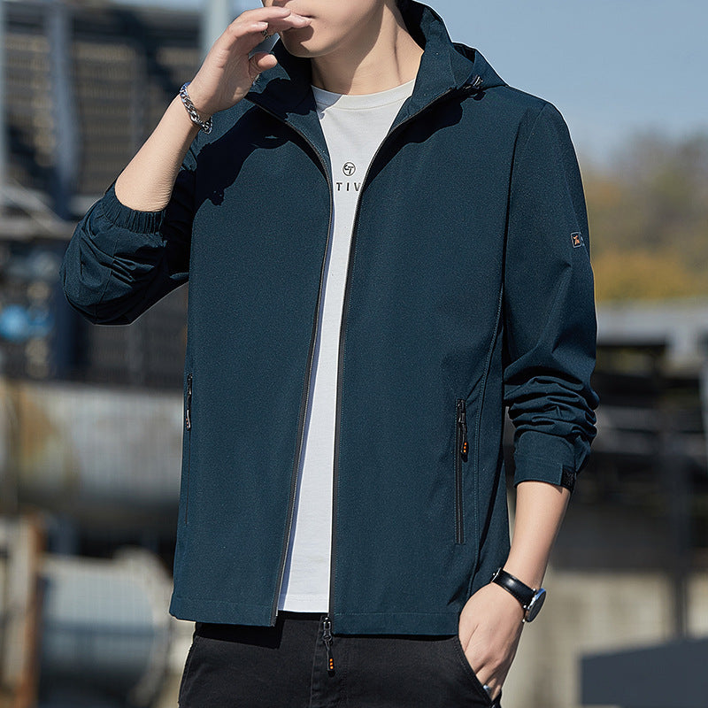 Herren Leichte Funktionsjacke mit verstellbarer Kapuze Echo Archiv