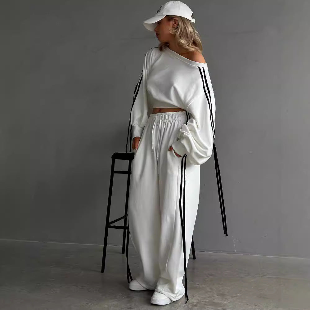 Damen nan weite Relax-Freizeithose mit Tunnelzug, elastischem Komfortbund und seitlichen Ziernähten Echo Archiv