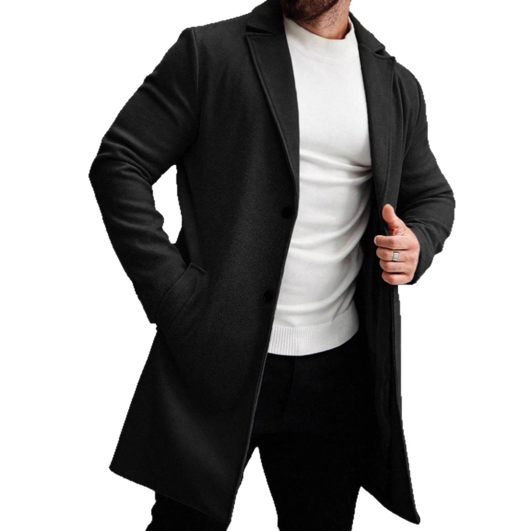 Herren eleganter Wollmantel mit schmaler Silhouette Echoarchiv
