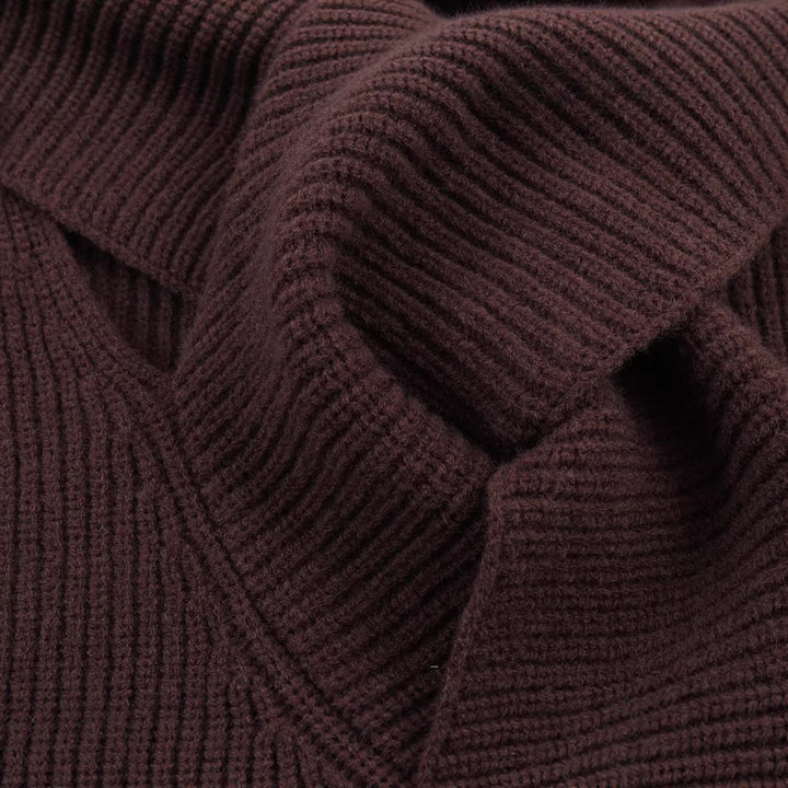Damen Grobstrick-Pullover mit integriertem Schalkragen Echoarchiv