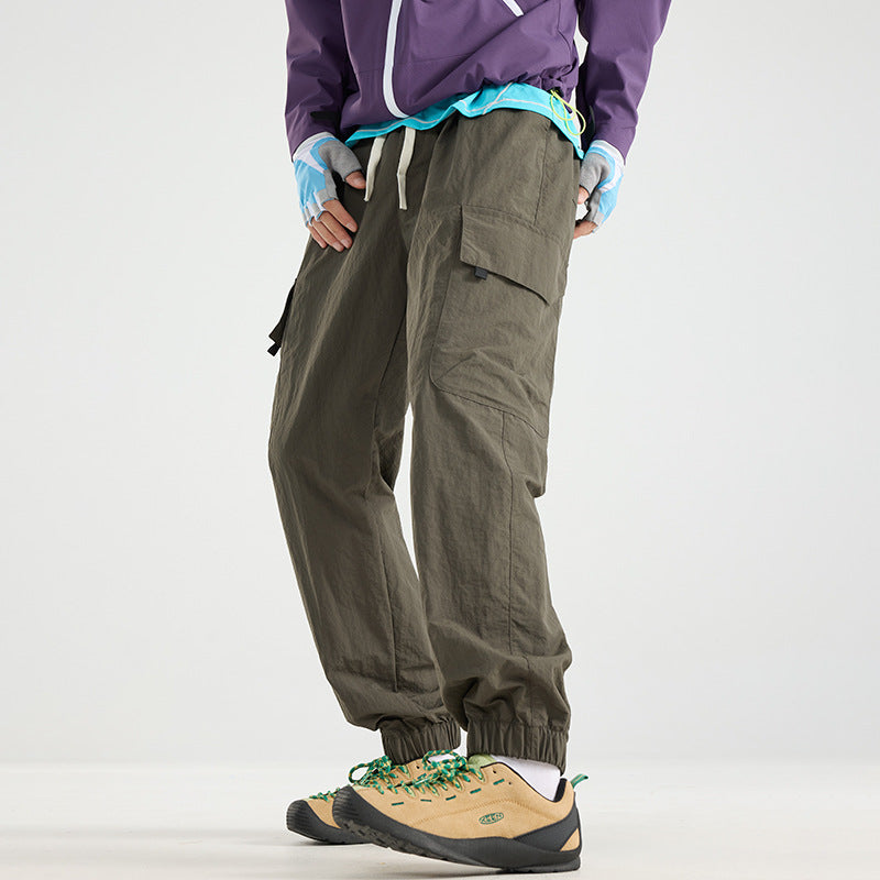 Herren Leichte Utility-Cargo-Hose aus Ripstop mit elastischem Saum und Mehrfachtaschen Echoarchiv