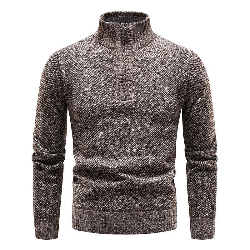 Herren Pullover mit halbem Reißverschluss und strukturiertem Design Echoarchiv