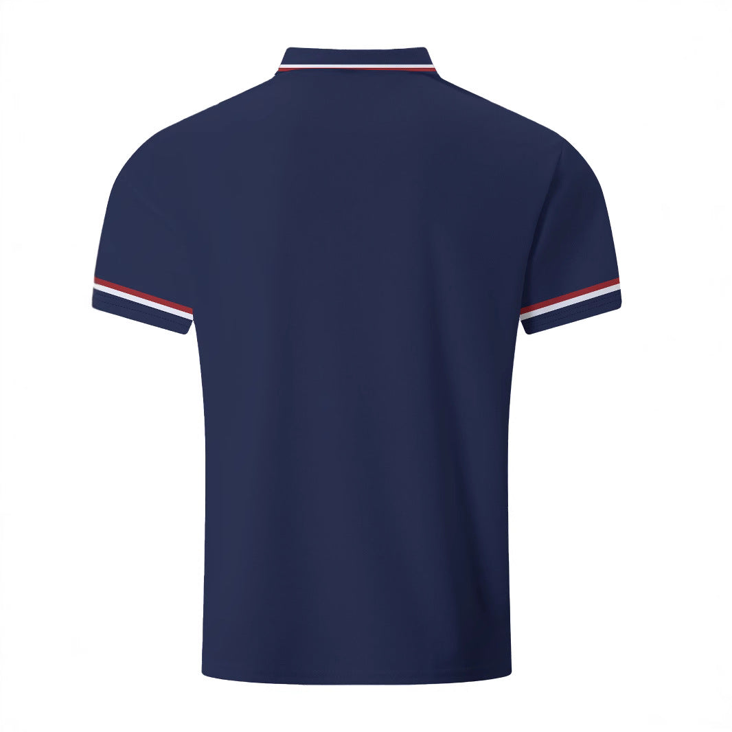 Herren Sportliches Poloshirt mit modernem Kragen und Kontraststreifen Echoarchiv