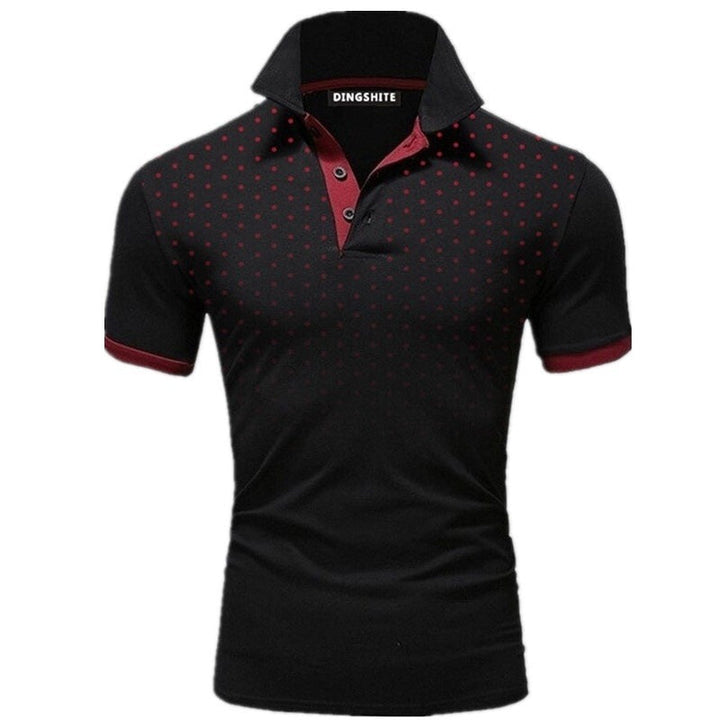 Herren Poloshirt mit Echoarchivrnen Punktdesign und atmungsaktiven Eigenschaften Echoarchiv