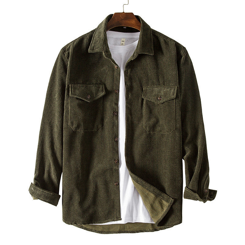 Herren Karierte Overshirt aus hochwertigem Baumwollmischung mit Brusttaschen Echoarchiv