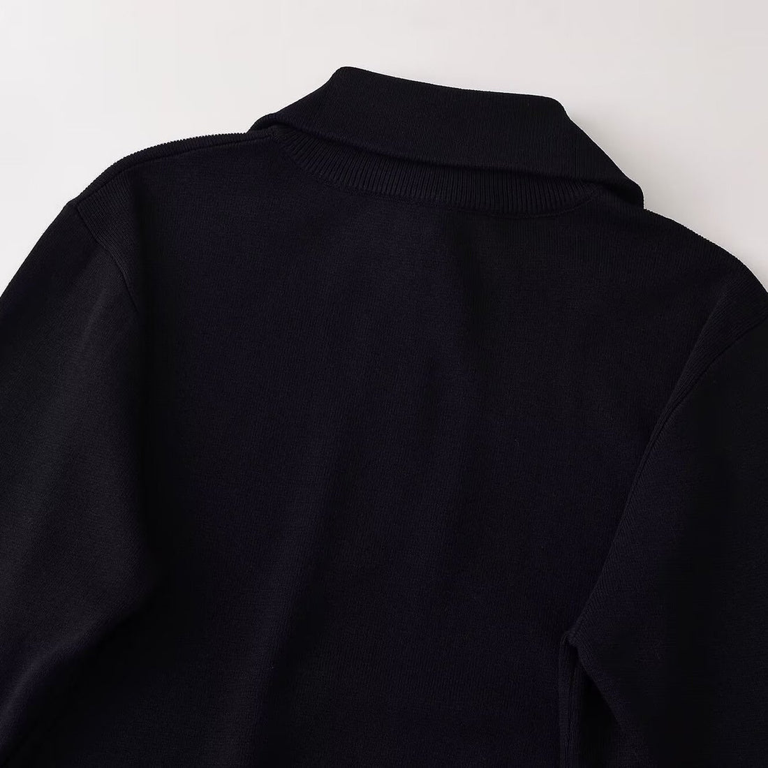 Damen Oversize Half-Zip Strickpullover mit Stehkragen und Rippbündchen Echoarchiv