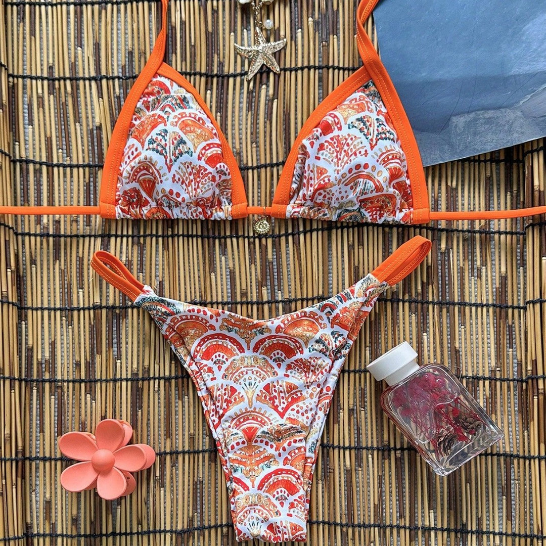 Damen Triangel-Bikini mit verspieltem Ornamentmuster Echo Archiv