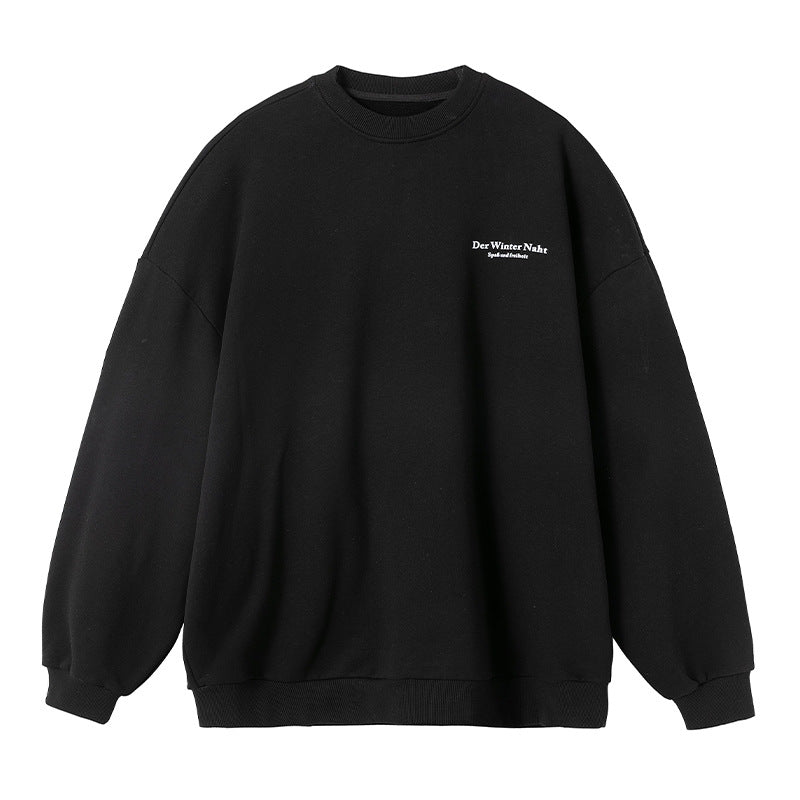 Unisex Oversize-Comfort-Sweatshirt mit French-Terry-Innenfutter, minimaler Brustgrafik und verlängertem Rückenteil Echo Archiv