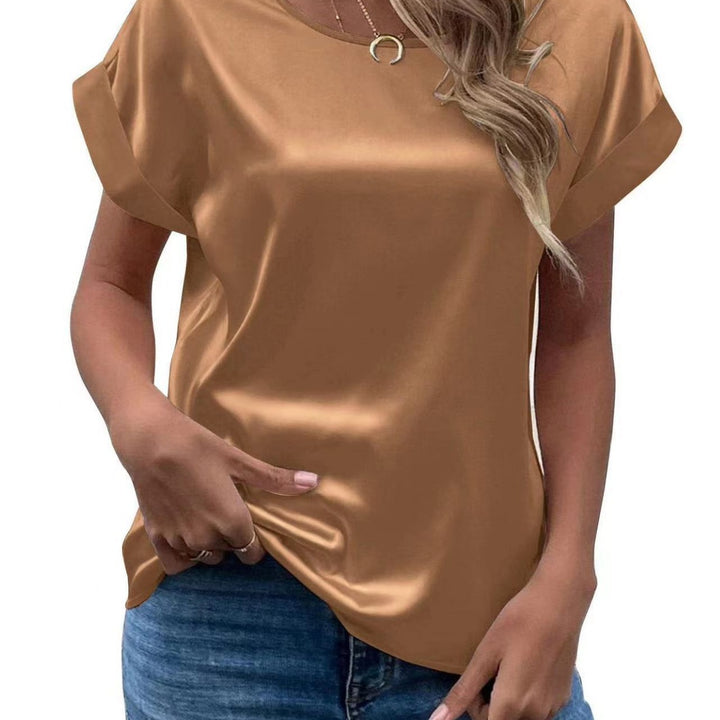 Damen Satin T-Shirt mit elegante Details Echo Archiv
