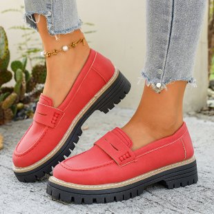 Damen Klassische Loafer mit robuster Profilsohle und gepolstertem Komfortfußbett – Lioré