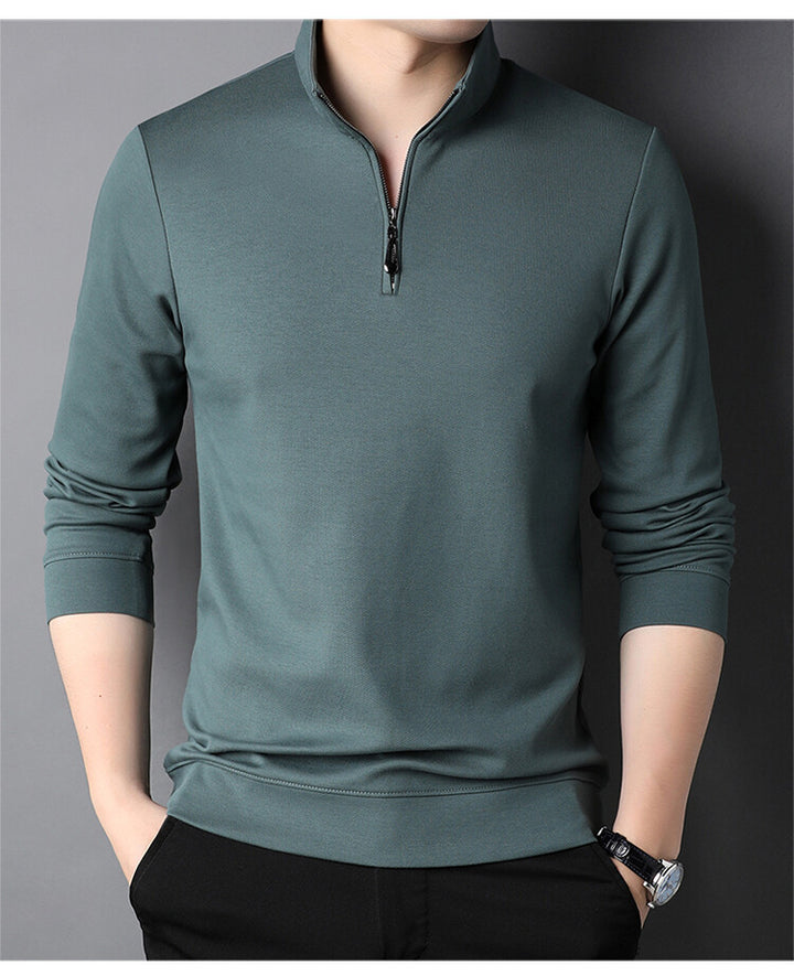 Herren Stehkragen Pullover mit Reißverschluss Echoarchiv