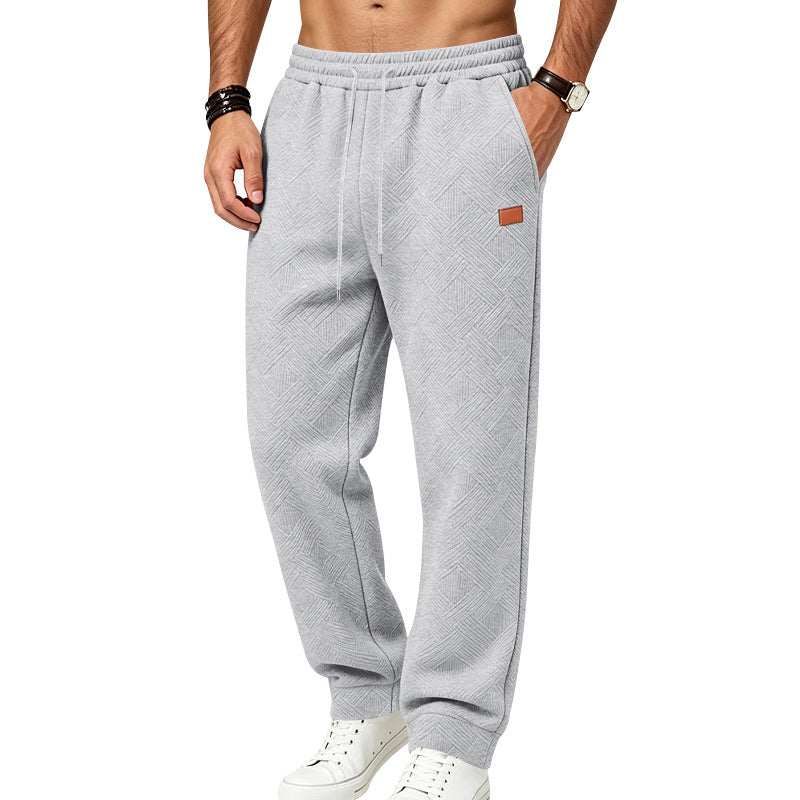 Herren Lässige strukturierte Jogginghose mit Kordelzug und Seitentaschen Echoarchiv