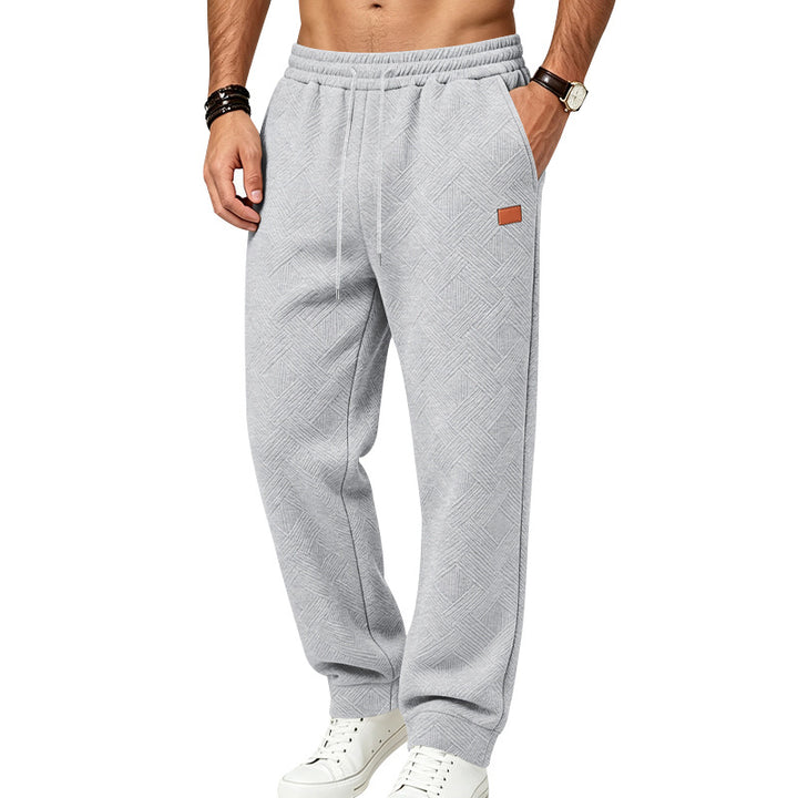 Herren Lässige strukturierte Jogginghose mit Kordelzug und Seitentaschen Echoarchiv