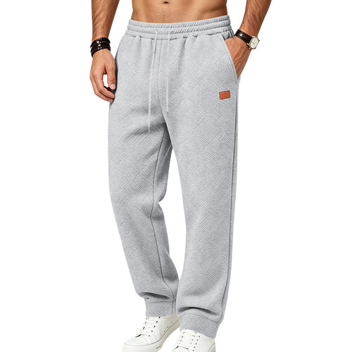 Herren Lässige strukturierte Jogginghose mit Kordelzug und Seitentaschen Echoarchiv