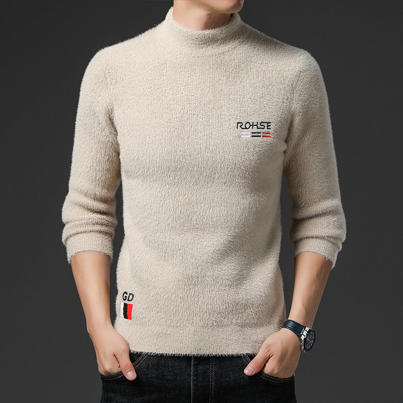 Herren modischer Pullover mit Stehkragen und weichem Material Echoarchiv