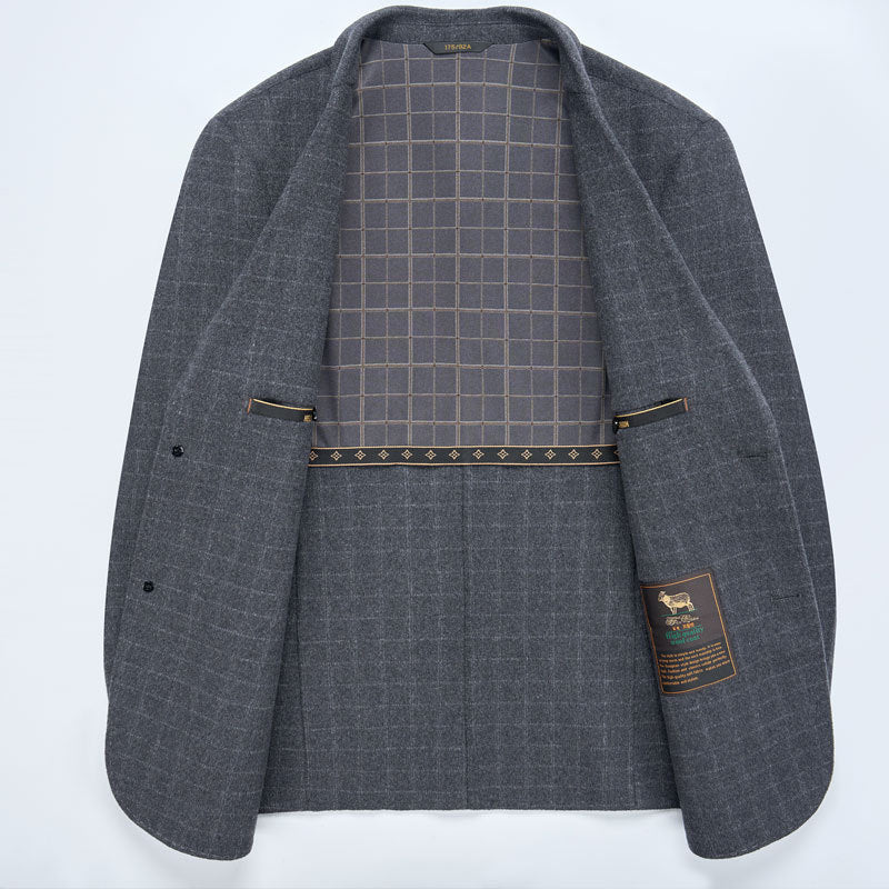 Herren eleganter Blazer mit feinem Karomuster Echoarchiv