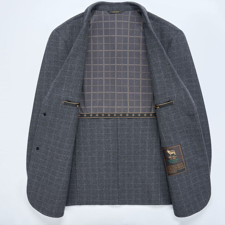 Herren eleganter Blazer mit feinem Karomuster Echoarchiv