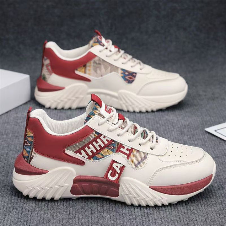 Damen Chunky-Plateau-Sneaker mit ethnischem Webmuster und gepolstertem Komfortschaft Echoarhiv