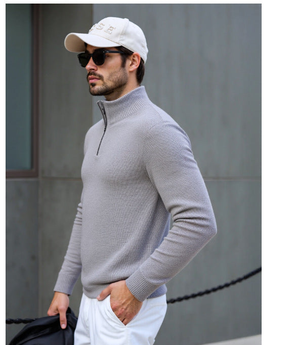 Herren Rollkragenpullover mit modernem Strukturdesign Echoarchiv