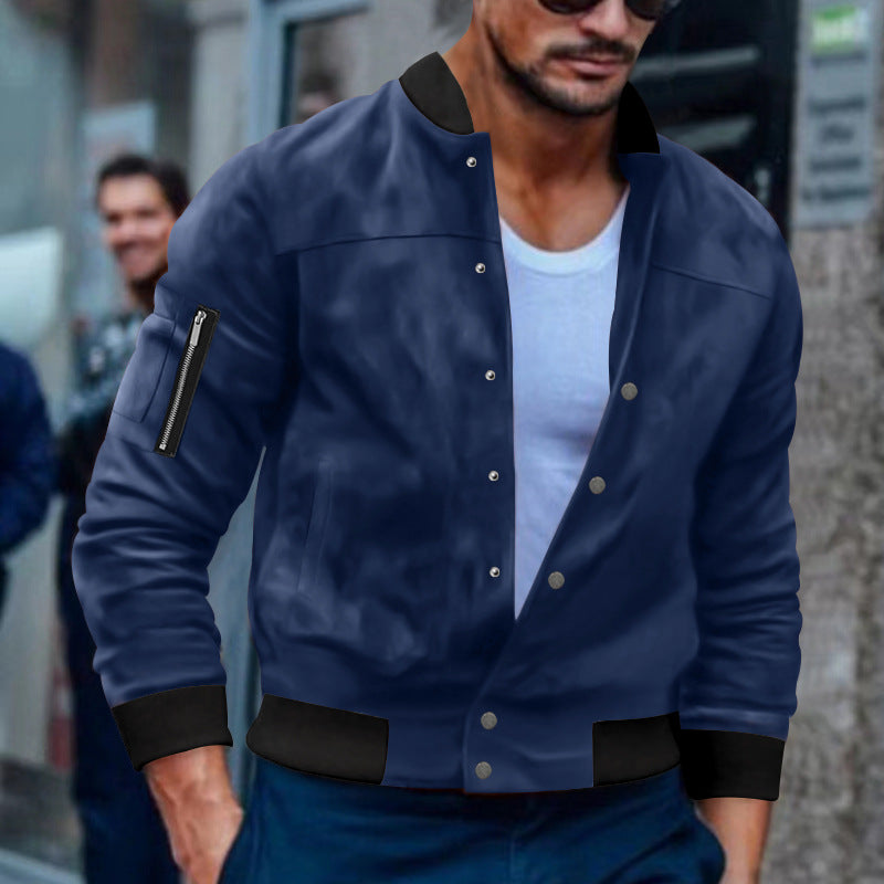 Herren moderne Bomberjacke mit praktischen Taschen und elastischen Bündchen Echoarchiv