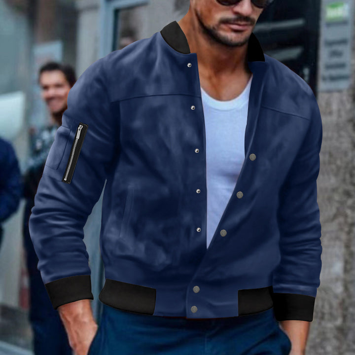 Herren moderne Bomberjacke mit praktischen Taschen und elastischen Bündchen Echoarchiv