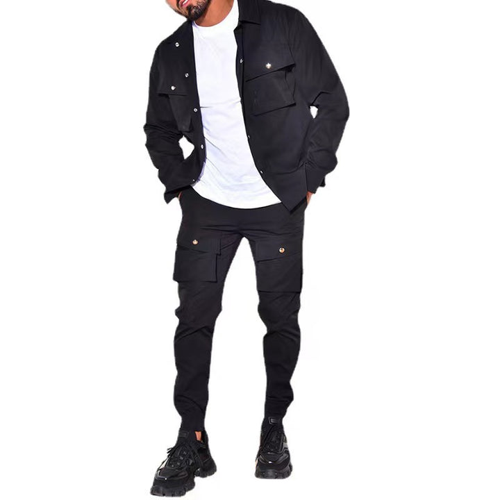 Herren bequeme Cargo-Hose und Jacke Set Echoarchiv