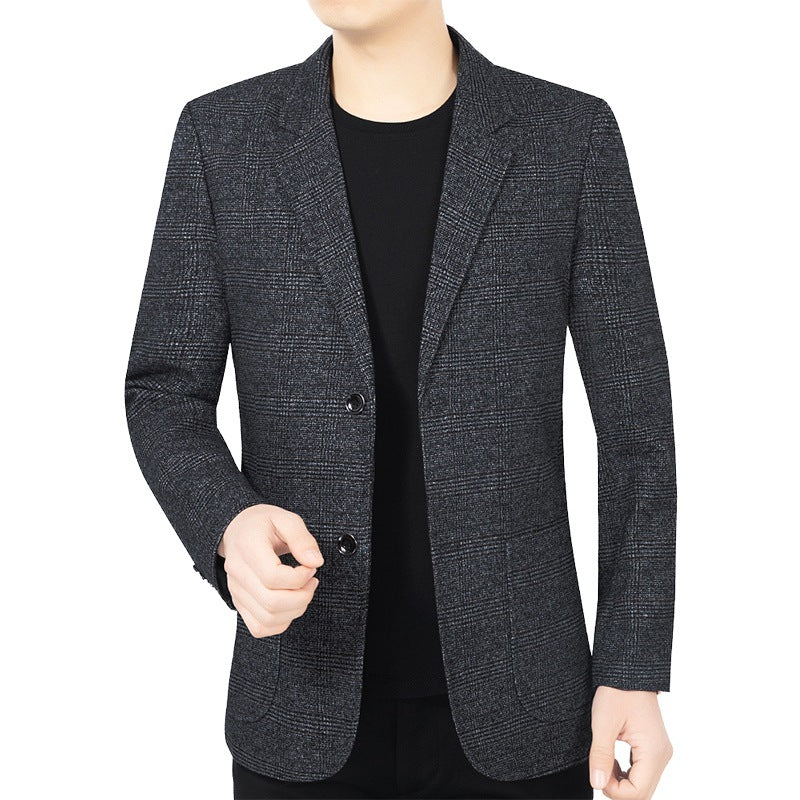 Herren Business-Casual Sakko mit Glencheck und leichtem Stretch – Tianoro