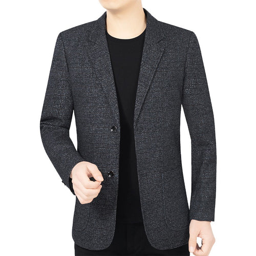 Herren Business-Casual Sakko mit Glencheck und leichtem Stretch – Tianoro