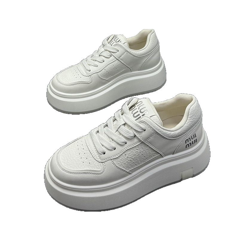 Damen Modische Plateau Sneakers aus strapazierfähigem Leder mit minimalistischer Optik Echo Archiv