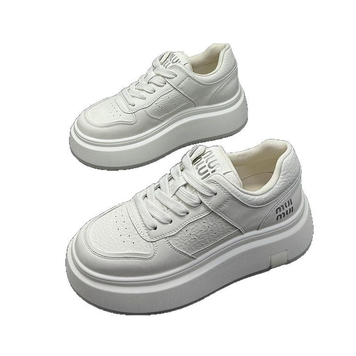 Damen Modische Plateau Sneakers aus strapazierfähigem Leder mit minimalistischer Optik Echo Archiv