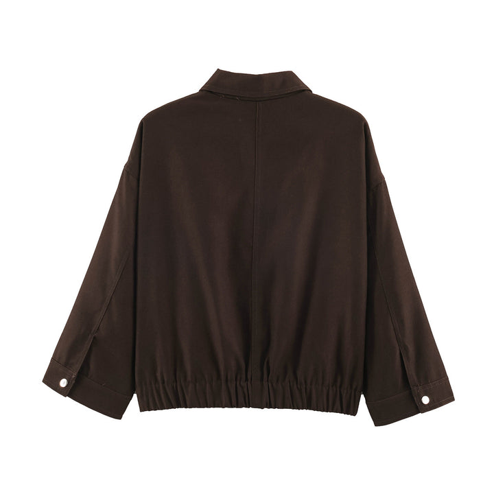 Damen Boxy Kurzblouson mit aufgesetzten Pattentaschen und Gummizugsaum Echo Archiv