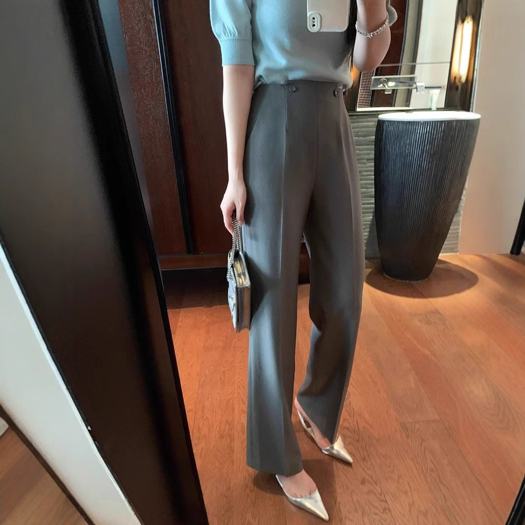 Damen Elegante und hoch taillierte Anzughose Echoarchiv